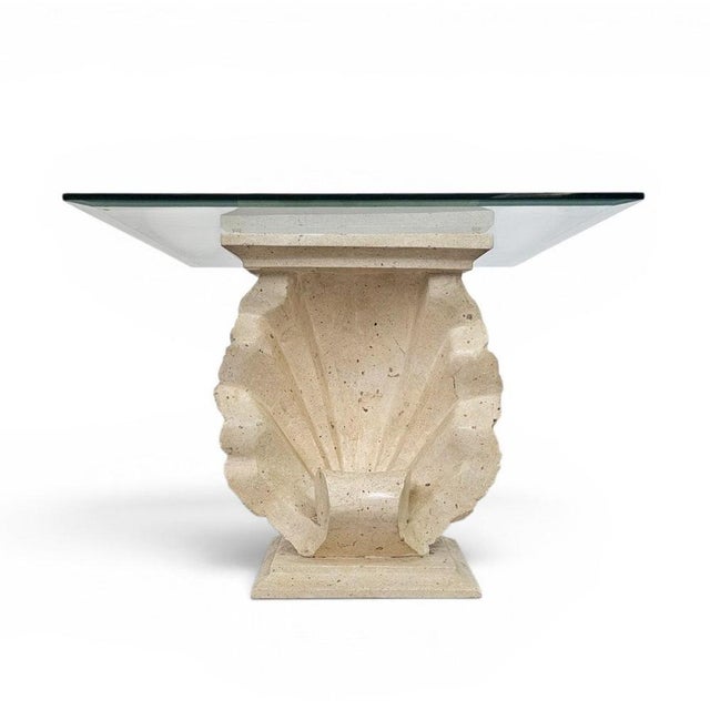 Shell-Shaped Console or Table Base with Glass Top by Magnussen Ponte For Sale - Image 16 of 16
