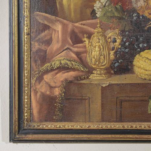 Still Life, Oil on Canvas, 1900s For Sale - Image 4 of 7
