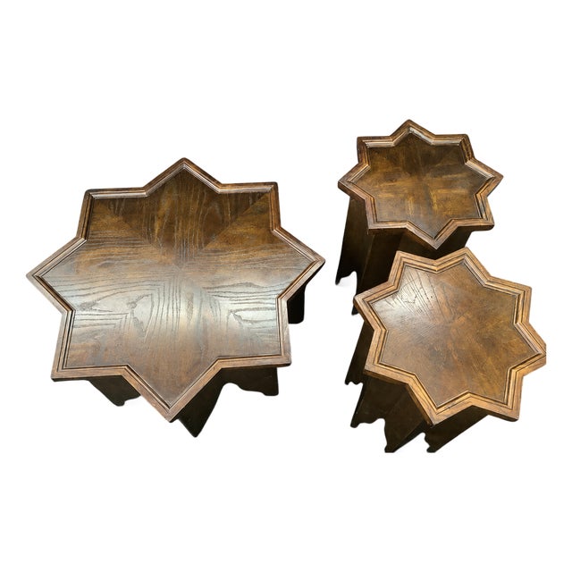 Set of 3 Lane Moorish Style Nesting Tables Used in "Charmed" & "Angel" For Sale