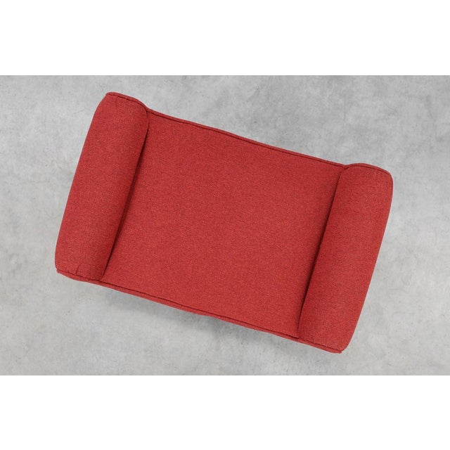 Art Deco Red Ottoman, Belgium, 1920s For Sale - Image 9 of 12