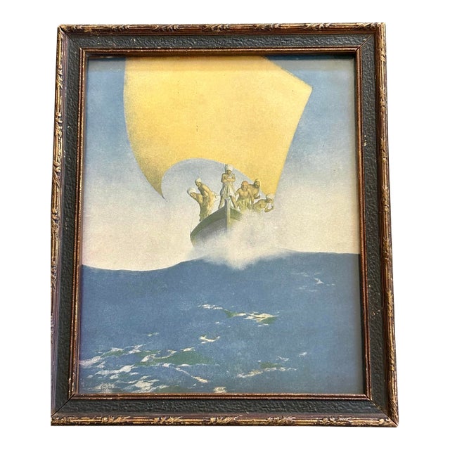 Original Maxfield Parrish Print in Original Issued Frame For Sale