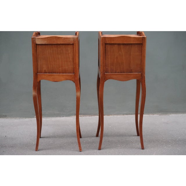 Pair of French Louis XV Style Tiny Side Tables Nightstands For Sale - Image 12 of 13