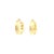 Contemporary Late 20th Century Pair of Florentine Finish Hoops With Diamond For Sale - Image 3 of 3