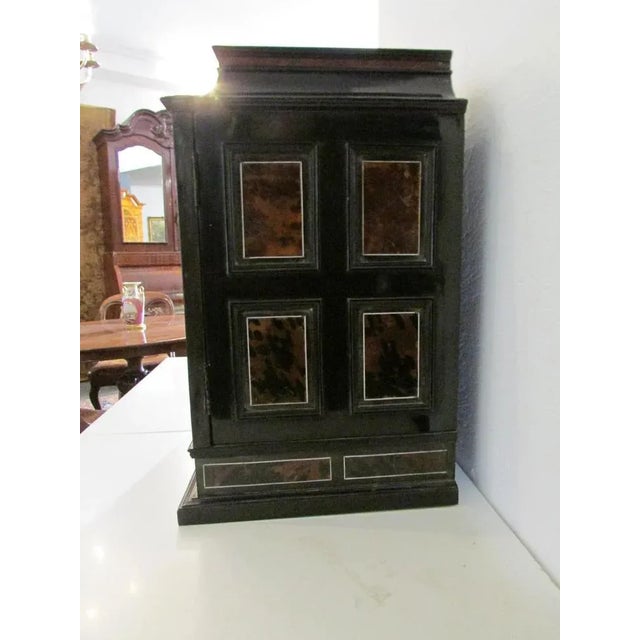 Antique Cabinet in Ebony and Tortober, 1600s For Sale - Image 4 of 10