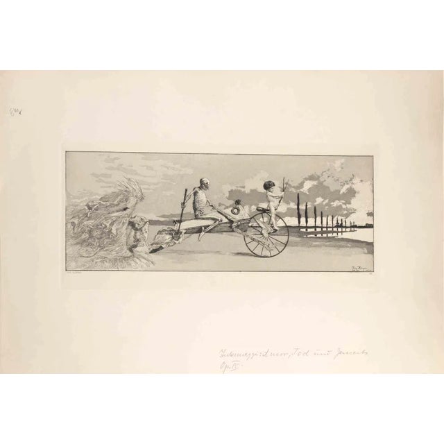 Max Klinger, Love, Death and the Beyond, Etching, 1881 For Sale