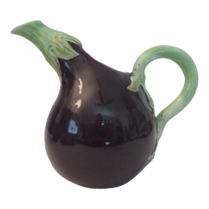 Vintage Fitz and Floyd Earthenware Eggplant 2 Cup Pitcher/Creamer