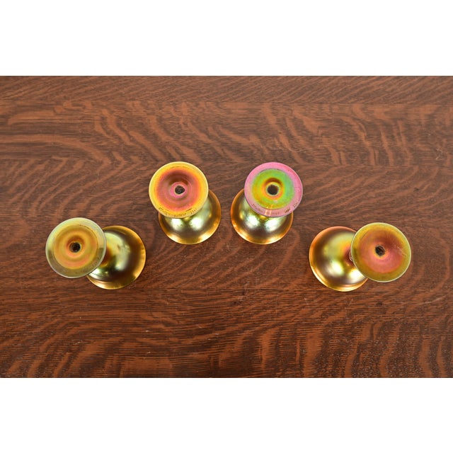 Steuben Aurene Iridescent Art Glass Goblets, Set of Four For Sale In South Bend - Image 6 of 9