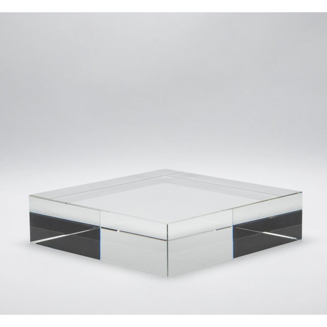 Glass Crystal Base Riser 12x12” by Ka Glass For Sale - Image 7 of 9