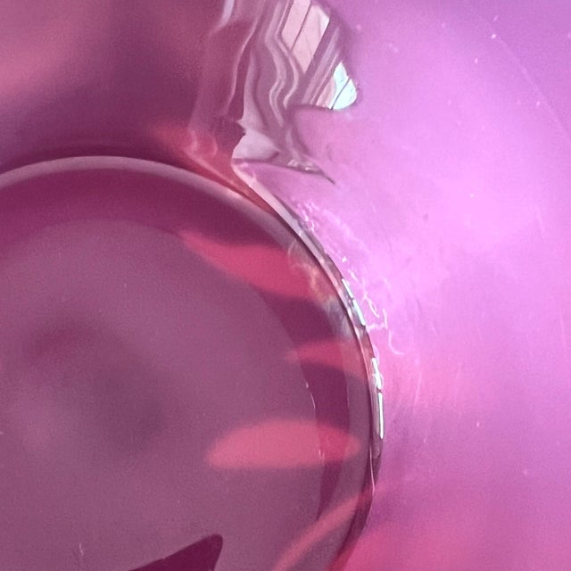 French Antique PINK! opaline glass bowl // Steuben Frederick Carder Rosaline Pink Art Glass Bowl // Rose quartz // For Sale - Image 3 of 6