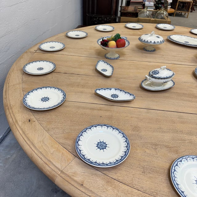 Monumental Banquet Table in Raw Oak For Sale - Image 9 of 18