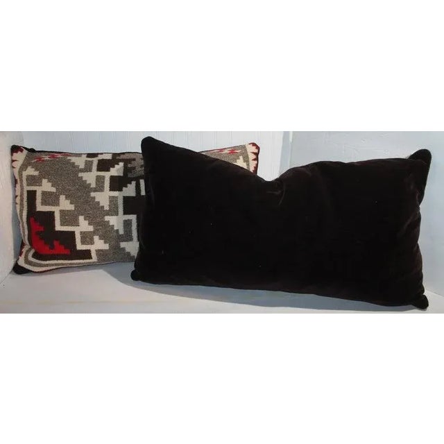 Mid 20th Century Hand Woven Geometric Bolster Pillows- Set of 2 For Sale - Image 4 of 7
