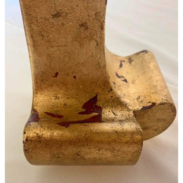 Vintage Tony Duquette Style Newly Painted Red Distressed Gilded Wood Chow Leg Ming Style Coffee Table For Sale - Image 12 of 12