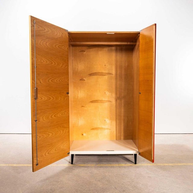 1960’s good sized mid century red door open wardrobe – up zavody. Superb practical piece of mid century storage by the...