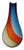 Mid-Century Modern Vintage Roma Hand Blown Fused Glass Vase - Rainbow Twist For Sale - Image 3 of 5