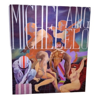 Roberto Nezzi, Michelangelo, Mixed Media on Canvas For Sale