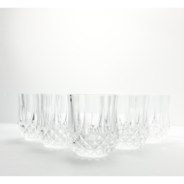 Cristal D’Arques “Longchamp” 5 Crystal Double Old Fashioned Glasses 3 3/4” 10oz Good vintage condition. No chips, cracks,...