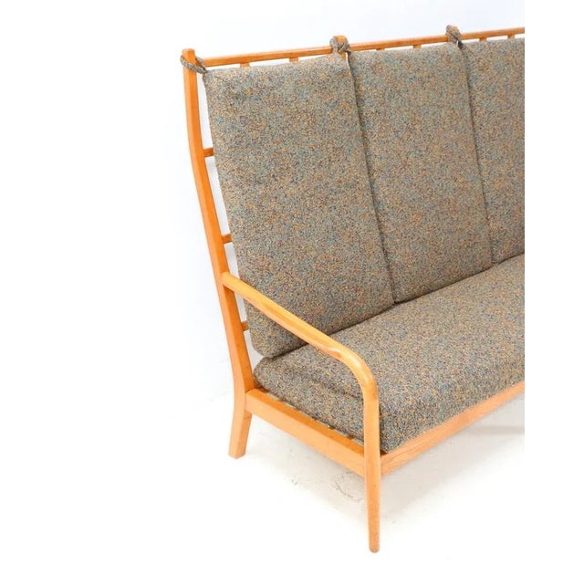 Mid-Century Modern Ash High Back Sofa by Frits Eschauzier Jr, 1967 For Sale - Image 10 of 13