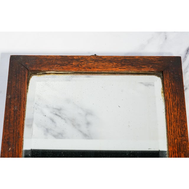 Wonderful Small Antique Wood Frame Beveled Wall Mirror Home Decor For Sale In New York - Image 6 of 10