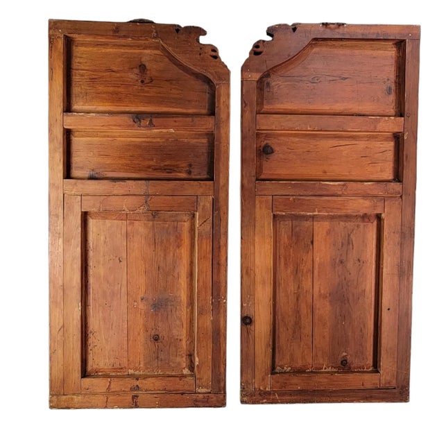 Chinese Carved Door Panels Lacquer Wood Wall Panel Art 33" For Sale - Image 11 of 12