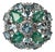 Set in 18k White Gold, Aquamarines, Colombian Emeralds & Diamonds Cocktail Ring, Us Size 6 For Sale
