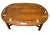 English Vintage Ethan Allen Butler's Tray Oval Cocktail Table Colonial Revival Maple For Sale - Image 3 of 14