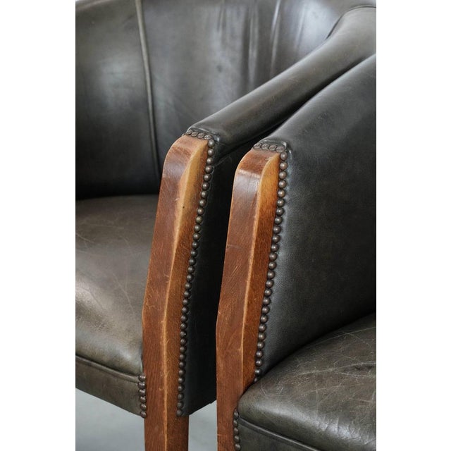 Cowhide and Wooden Tub Chairs, Set of 2 For Sale - Image 10 of 14