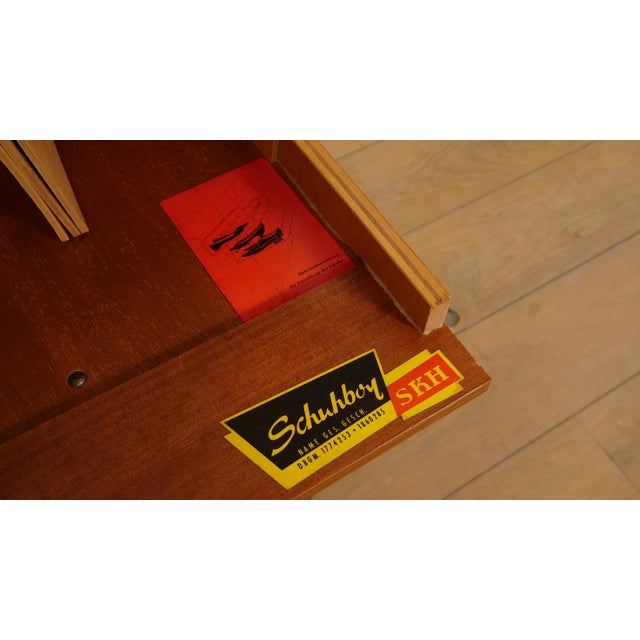 Vintage Shoe Cabinet in Teak, 1960s For Sale - Image 10 of 12