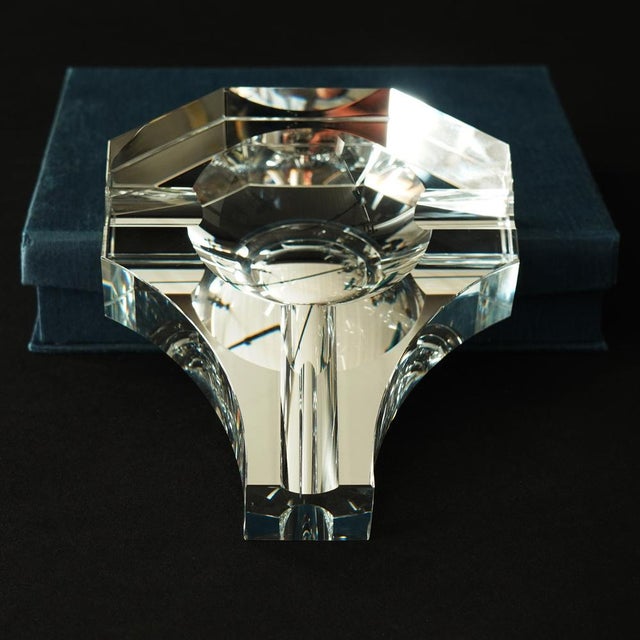 Crystal Ashtray with Mirror Base, 1960s For Sale - Image 12 of 15