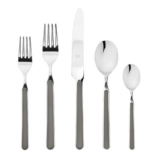 Mepra Fantasia 20-Piece Flatware Set, Vicuna Gray For Sale