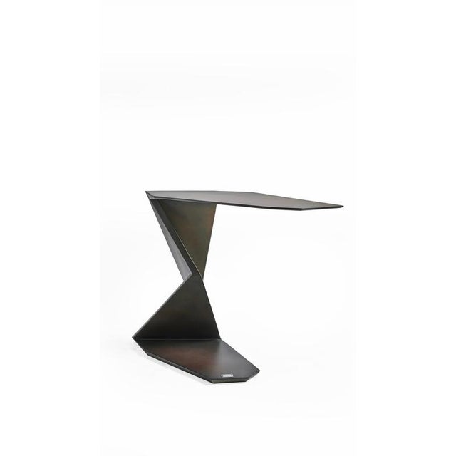 Contemporary Samotrax Console Table with Anti-Flex Metal Core and Aluminium Plates by Orfeo Studio For Sale - Image 3 of 13