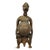 Old Cameroonian male/female fertility figure sculpted in wood and richly clad in hand-applied brass and copper sheeting,...