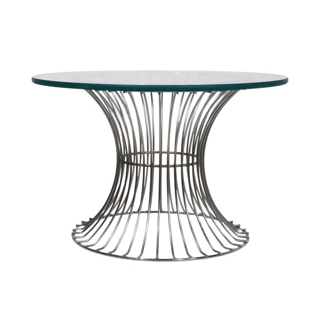 Mid 20th Century Space Age Chrome and Glass Side or Coffee Table After Platner For Sale - Image 12 of 14