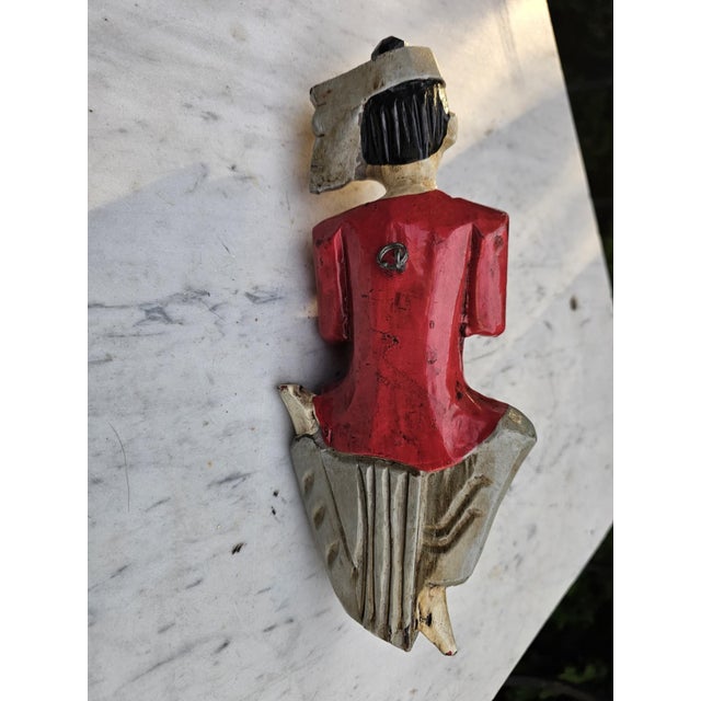 Antique Carved Figure in Beech, 1890s For Sale - Image 9 of 10