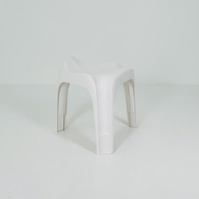 Mid century space age white Taboret stool by Alexander Begge for Casala 1970s Germany Stool from the "Casalino" series,...