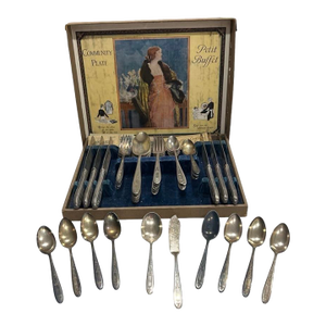 Vintage Community Plate Silverplate Flatware Set, 46 Pieces With Original Box