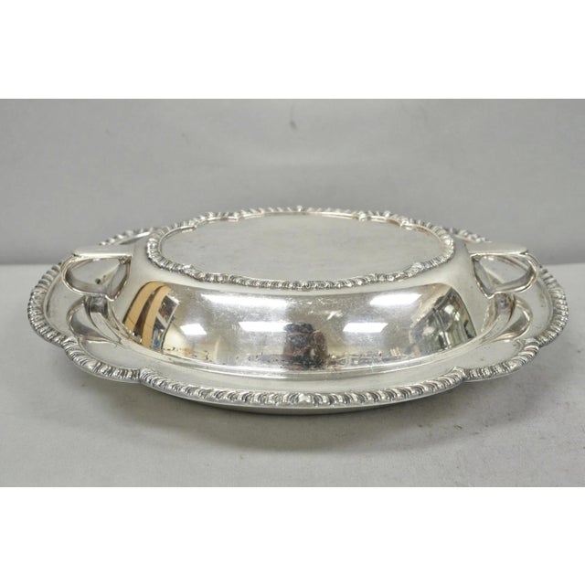 Vintage Sheffield Victorian Silver Plated Covered Vegetable Serving Dish. Circa Mid 20th Century. Measurements: 3.5" H x...