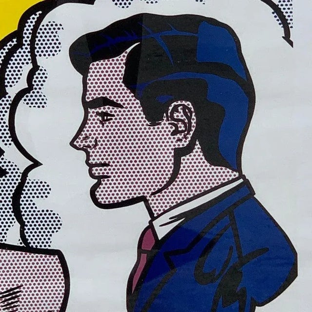 Yellow Late 20th Century After Roy Lichtenstein "Thinking of Him" For Sale - Image 8 of 9