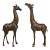 Pair of Small Bronze Midcentury Giraffe Sculptures, American Art For Sale