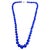 Vintage Graduating Lapis Lazuli Single Strand Necklace 14 Kt Yellow Gold Clasp For Sale - Image 15 of 18