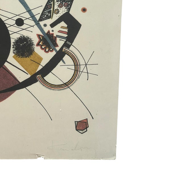 Black Vintage Abstract Geometric Composition Print After Wassily Kandinsky, Signed and Numbered. For Sale - Image 8 of 10