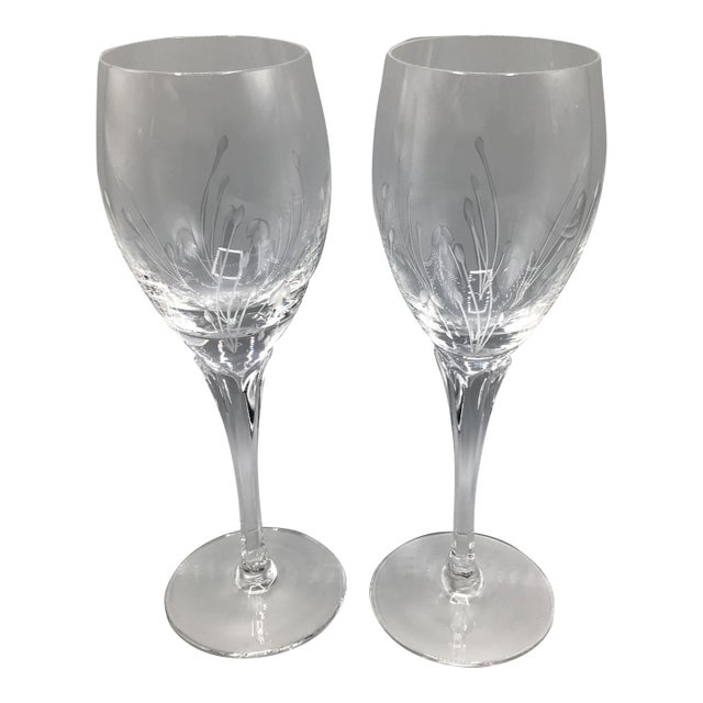 Gorham Crystal Wine Glasses “Jolie” - A Pair For Sale
