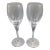 Gorham Crystal Wine Glasses “Jolie” - A Pair For Sale