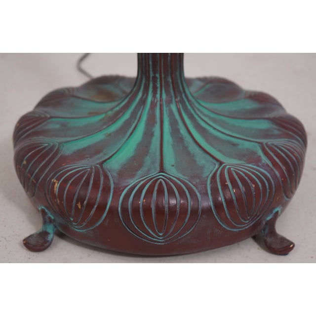 Louis Comfort Tiffany Style Oriental Poppy Floor Lamp For Sale - Image 10 of 15