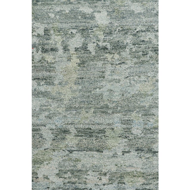 Contemporary Rug & Kilim’s Contemporary Rug in Gray and Blue With Abstract Patterns For Sale - Image 3 of 8