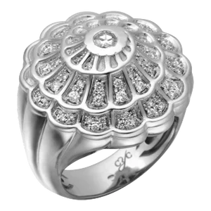 Carrera Y Carrera Afrodita 18k White Gold Diamond Ring, size 7.5