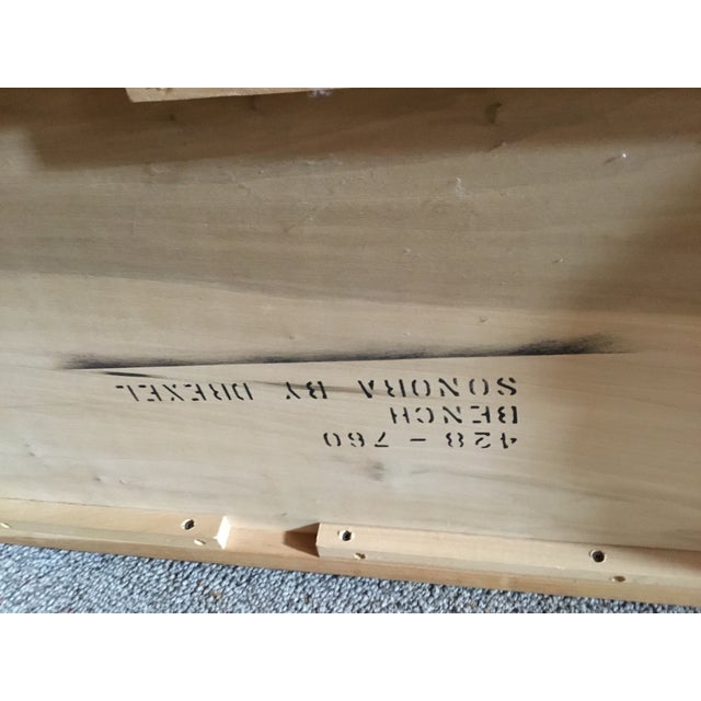 Wood 1990s Drexel Heritage Andean Pine Finish Storage Bench With Seating For Sale - Image 7 of 7