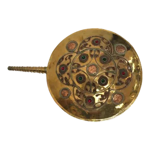 Moroccan Antique Large Tribal Drinking Flask in Polished Brass