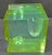 Mid-Century Modern 1960s Mid-Century Optical Light and Space Sculpture Green Lucite Cube Attributed to Roz Stroll For Sale - Image 3 of 12