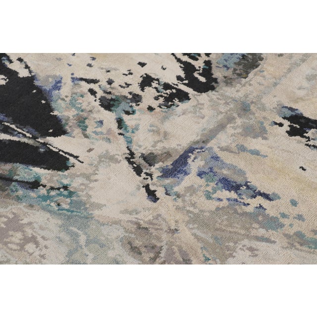 2010s Rug & Kilim’s Modern Abstract Rug With Geometric Patterns “Mirror” For Sale - Image 5 of 9