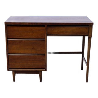 Mid Century Modern Walnut Writing Desk For Sale
